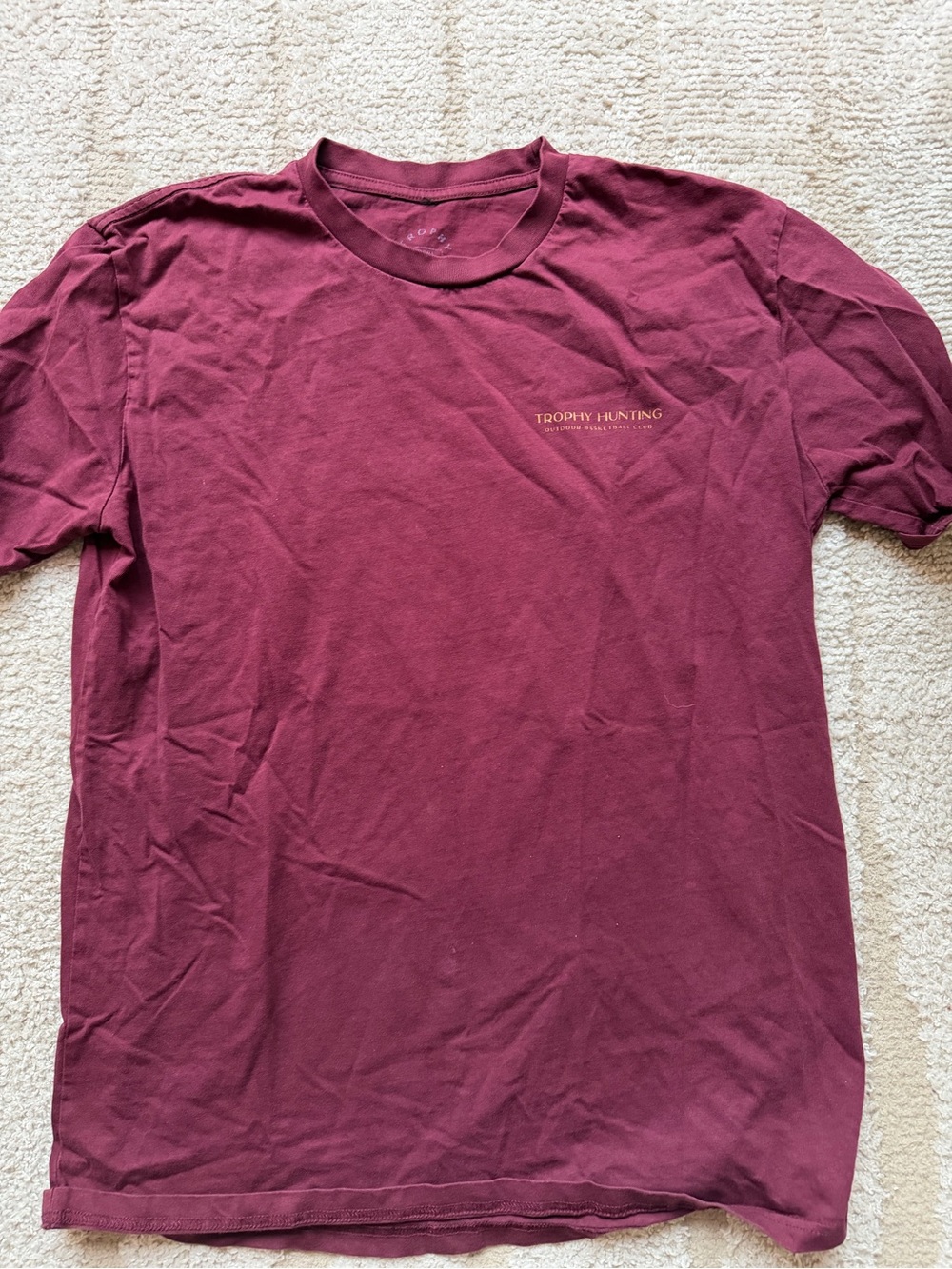 TROPHY HUNTING Maroon Graphic T-Shirt